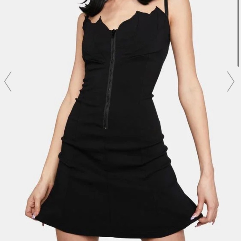 Necessary Evil Hella Mini Dress xs Dolls Kill Black
